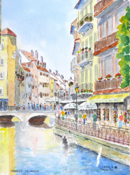 Zeitgenössisches Werk mit dem Titel « Annecy le Vieux  », Erstellt von ROGER J.