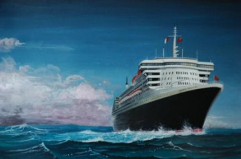 Zeitgenössisches Werk mit dem Titel « QUEEN MARY 2 2 », Erstellt von MICHEL MICHAUX