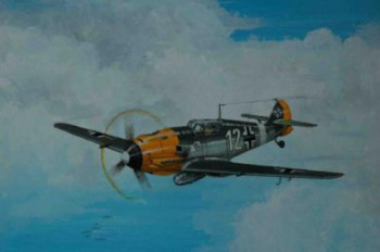 Zeitgenössisches Werk mit dem Titel « FOCKE WULF 190 AB », Erstellt von MICHEL MICHAUX