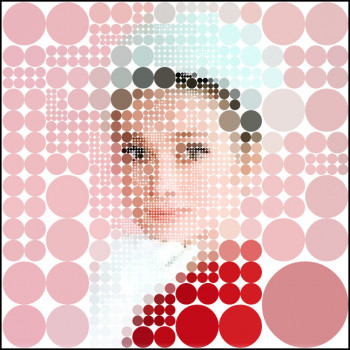 Zeitgenössisches Werk mit dem Titel « Au risque de se perdre - Audrey Hepburn », Erstellt von ALZON