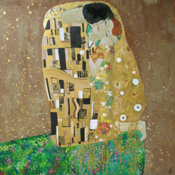 Zeitgenössisches Werk mit dem Titel « Reproduction : Gustave Klimt », Erstellt von L-SY