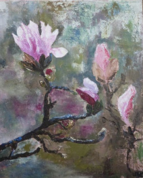 Zeitgenössisches Werk mit dem Titel « Magnolia », Erstellt von LENA B