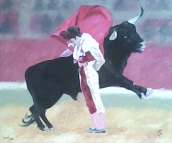 Zeitgenössisches Werk mit dem Titel «  torero José Tomas », Erstellt von CHRISTIANEG