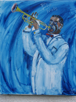 Zeitgenössisches Werk mit dem Titel « Louis Armstrong », Erstellt von MICHEL GAY