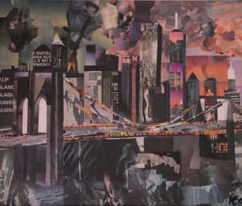 Zeitgenössisches Werk mit dem Titel «  Manhattan  », Erstellt von   MARIA  COUTINHO   /  MARIA  C.