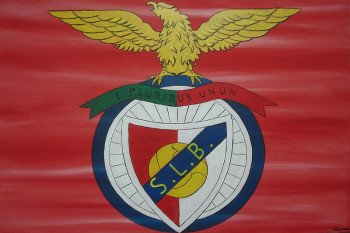 Zeitgenössisches Werk mit dem Titel « Telas de Luís Paredes - Emblema do Benfica », Erstellt von LUíS PAREDES ANTóNIO DA SILVA