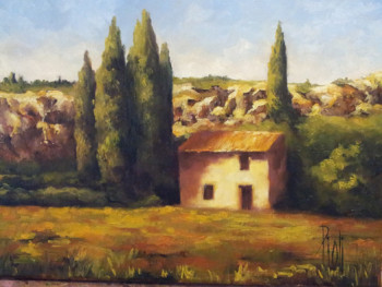 Zeitgenössisches Werk mit dem Titel « Cabanon dans les Alpilles », Erstellt von SYLVIE PIOLI