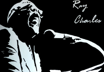 Zeitgenössisches Werk mit dem Titel « Ray Charles », Erstellt von A.FRAGA POP ART