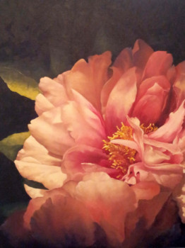 Zeitgenössisches Werk mit dem Titel « Clair-obscur de pivoines », Erstellt von SYLVIE PIOLI