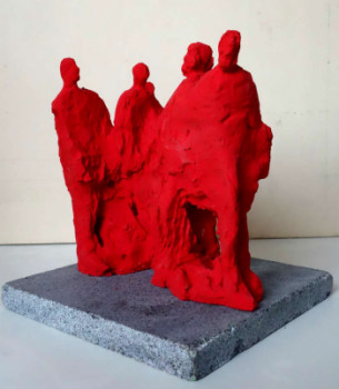 Zeitgenössisches Werk mit dem Titel « groupe rouge(6)  2013 », Erstellt von DOMINIQUE DUPONT DARTEVELLE