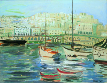 Zeitgenössisches Werk mit dem Titel « 01532 - Port d'Alger », Erstellt von HENRY SIMON