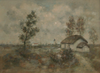 Zeitgenössisches Werk mit dem Titel « 04969 - Bourrine au moulin », Erstellt von HENRY SIMON