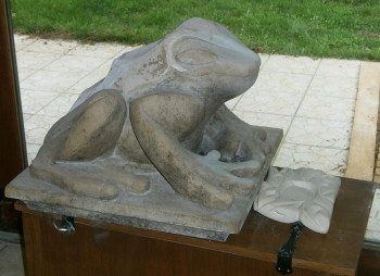 Zeitgenössisches Werk mit dem Titel « La grenouille (Détail) 2 », Erstellt von ZOABUC