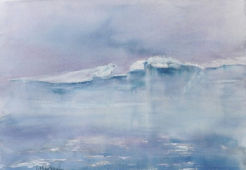 Zeitgenössisches Werk mit dem Titel « Icebergs sur le Jökulsarlon, 2013 », Erstellt von JOCELYNE CHAUVEAU