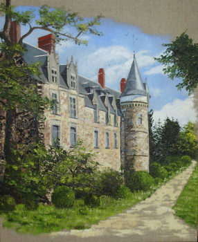 Zeitgenössisches Werk mit dem Titel « Le Château de Briacé », Erstellt von NELLY SIMON