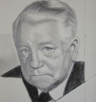 Zeitgenössisches Werk mit dem Titel « Portrait Jean Gabin », Erstellt von MIKELA