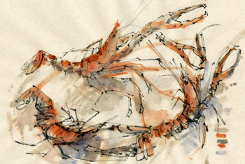 Zeitgenössisches Werk mit dem Titel « langoustines », Erstellt von MARIE-HéLèNE PUGET