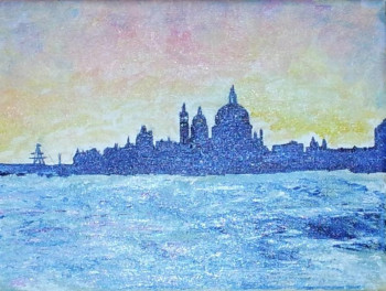 Zeitgenössisches Werk mit dem Titel « Venise aube », Erstellt von CHRISTOPHE WEIDMANN