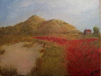 Zeitgenössisches Werk mit dem Titel « champ de coquelicots », Erstellt von CHRISTOPHE WEIDMANN