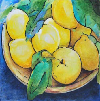 Zeitgenössisches Werk mit dem Titel « Les citrons », Erstellt von KATIA TCHIRIEFF