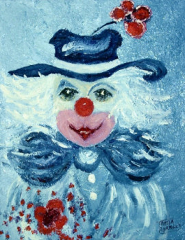 Zeitgenössisches Werk mit dem Titel « Clown », Erstellt von TANIA BERNARD-SCHUGALTE