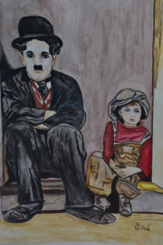 Zeitgenössisches Werk mit dem Titel « charlot et le kid », Erstellt von LYLOU83