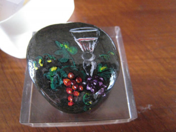 Zeitgenössisches Werk mit dem Titel « BROCHE 02 LE VERRE DE VIN », Erstellt von AMELIE AMELOT