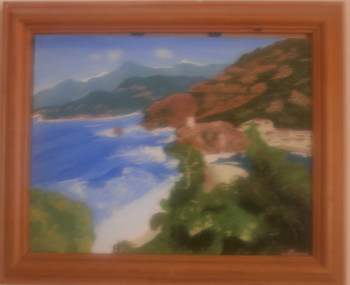 Zeitgenössisches Werk mit dem Titel « petit port de corse », Erstellt von CATHERINE NICOLAS