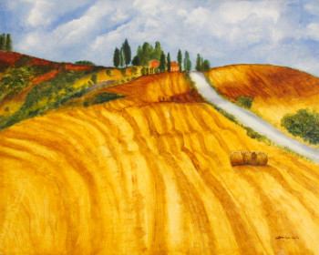 Zeitgenössisches Werk mit dem Titel « Toscane 1 », Erstellt von NELLY COUGARD