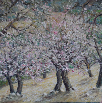 Zeitgenössisches Werk mit dem Titel « Almendros en el monte », Erstellt von PHILIPPE LE MONIES DE SAGAZAN