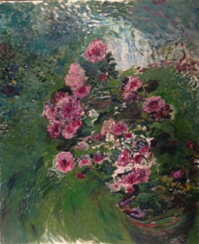 Zeitgenössisches Werk mit dem Titel « Vase de chrysanthèmes », Erstellt von EMANUELA CELLEGHIN