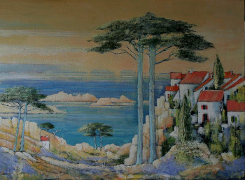 Zeitgenössisches Werk mit dem Titel « " Méditerranée " », Erstellt von JAMES BURGEVIN