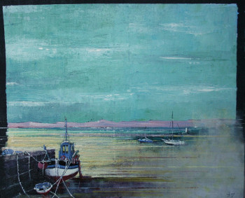 Zeitgenössisches Werk mit dem Titel « " Port de Batz " », Erstellt von JAMES BURGEVIN