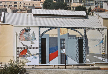 Zeitgenössisches Werk mit dem Titel « Façade théatre Toursky, Marseille-Fachada teatro Toursky », Erstellt von DAVID OPPENHEIM