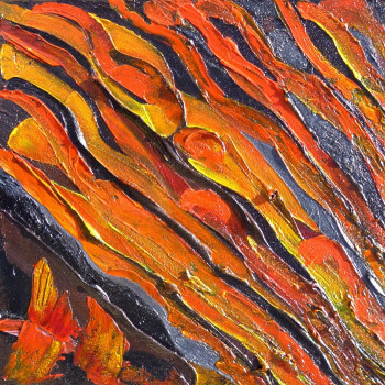 Zeitgenössisches Werk mit dem Titel « Coulee de lave / Lava Flow #1418 », Erstellt von KLARA