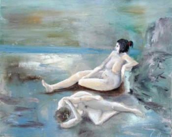 Zeitgenössisches Werk mit dem Titel « Baigneuses », Erstellt von GUILLOU