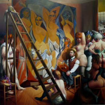 Zeitgenössisches Werk mit dem Titel « LES DEMOISELLES DE TOULOUSE », Erstellt von BRUET