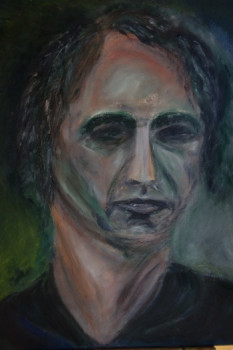 Zeitgenössisches Werk mit dem Titel « Autoportrait aux couleurs de Munch », Erstellt von DEGUEZ