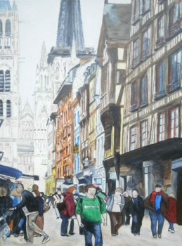 Zeitgenössisches Werk mit dem Titel « Vieux Rouen », Erstellt von JOëL