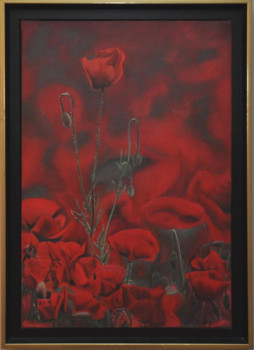 Zeitgenössisches Werk mit dem Titel « Champ de coquelicots », Erstellt von GABRIEL MONTOYA