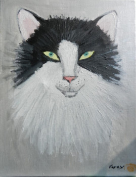 Zeitgenössisches Werk mit dem Titel « mon chat », Erstellt von DAUTHEVILLE