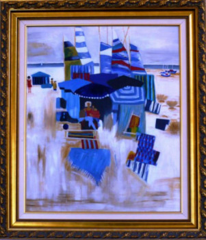 Zeitgenössisches Werk mit dem Titel « 10 - A Praia  63X70 », Erstellt von ARTISTE M.EGVA