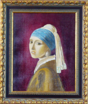 Zeitgenössisches Werk mit dem Titel « 11 - Jeune fille au bandeau  45X63 », Erstellt von ARTISTE M.EGVA