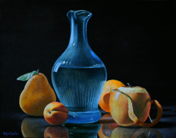 Zeitgenössisches Werk mit dem Titel « LE VASE BLEU 2 », Erstellt von GAUTIER