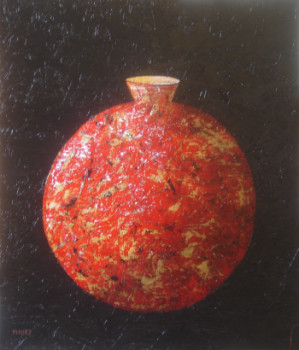 Zeitgenössisches Werk mit dem Titel « POTERIE ROUGE », Erstellt von MIREILLE MAURY