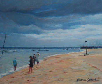 Zeitgenössisches Werk mit dem Titel « Bassin d'Arcachon  N°4 », Erstellt von MAXENCE GERARD