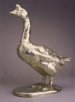 Zeitgenössisches Werk mit dem Titel « OIE GOOSE », Erstellt von BARAKE SCULPTOR