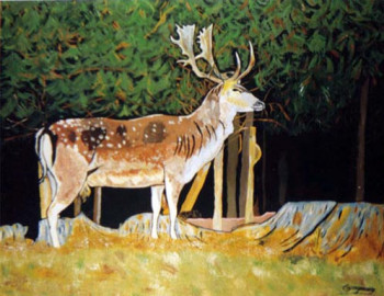 Zeitgenössisches Werk mit dem Titel « Le Cerf », Erstellt von KHORRY66