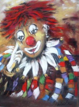 Zeitgenössisches Werk mit dem Titel « P'tit clown », Erstellt von NICOLE COUSSEAU