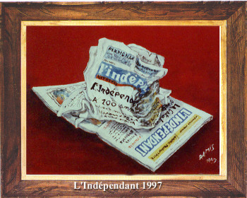 Journal L'Indépendant 1997 Auf der ARTactif-Website